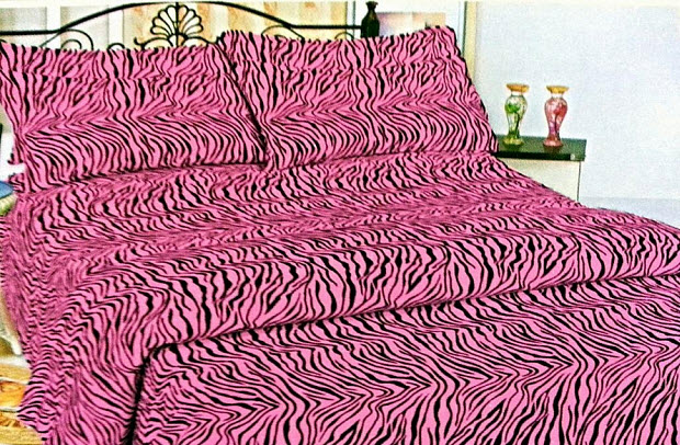 Pink animal print bedding b