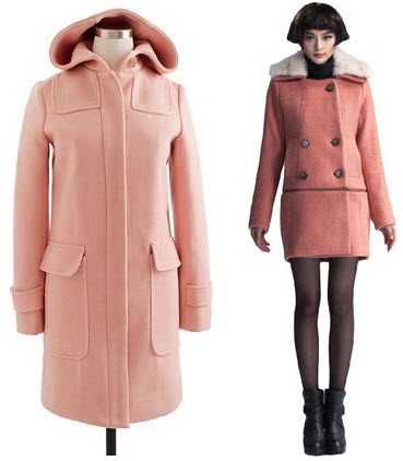 light pink wool coat